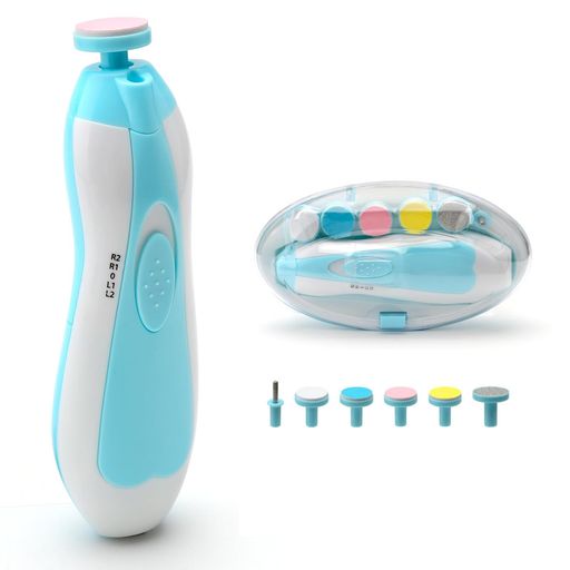 【保育士推薦】赤ちゃん爪切り電動爪けずり6種類交換ヘッドLEDライト付き電動爪やすり電動爪けずりベビ..