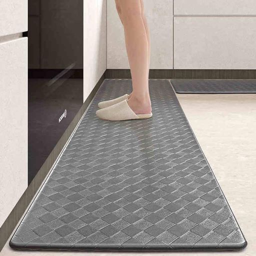 Joolxxoキッチンマット拭ける洗濯いらず低反発クッション厚さ10mmポリ塩化ビニールずれない台所マット..