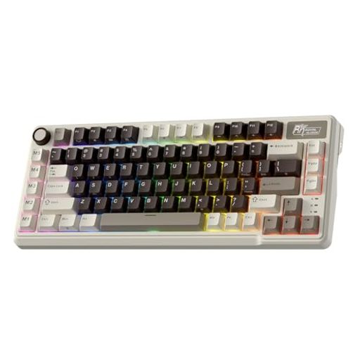 PBTキーキャップを採用したガスケット構造-RKL75のガスケット構造は、ソフトでクッション性のあるタッチを実現し、振動を低減することで、一日中快適な打鍵感を体感できます。耐久性、耐油性に優れたチェリープロファイルPBTキーキャップを採用し...