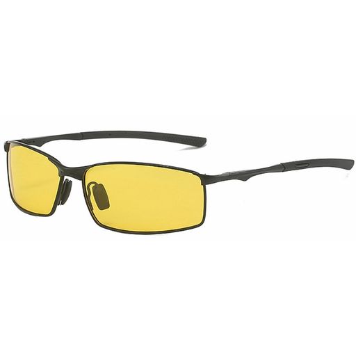 [luckinsell]夜間サングラス夜用運転用グラスメンズナイトグラスUV400夜用スポーツサングラス超軽量アウトドア昼夜兼用イエローレンズ(4.0)