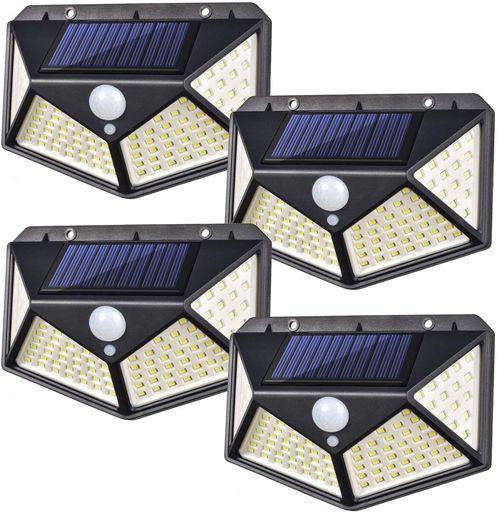 Other - Batoneソーラーセンサーライト【100LED4個セット4面発光】光&人感センサー防犯3つ点灯モード太陽光発電IP65防水自動4個点灯/消灯ガーデンライト屋外ウォールライトガーデン/玄関/駐車場/停…