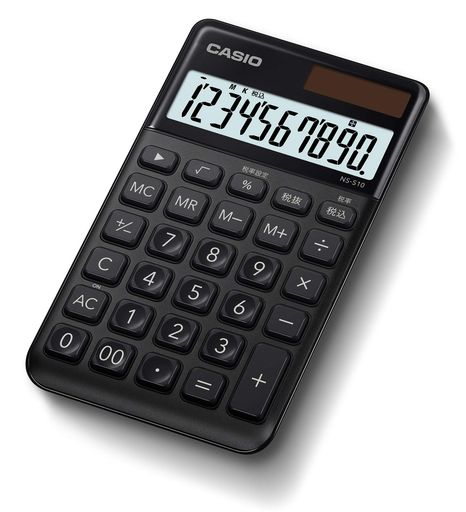 Mathematical - カシオスタイリッシュ電卓ブラック10桁大判手帳タイプNS-S10-BK-N