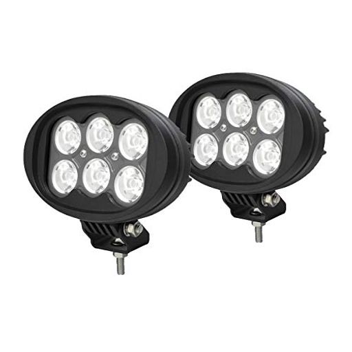 LEDワートライトトラクター車外灯60W狭角直径155mm作業灯6000K白光6000LMIP68防水12V24V兼用2個【Lightronic】