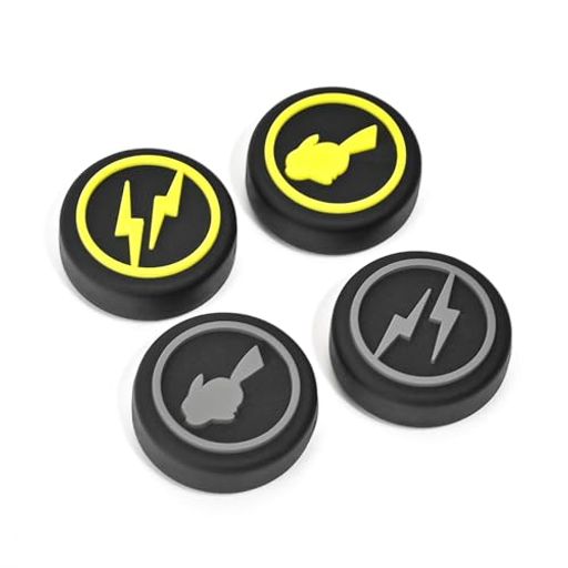 DLseegoswitchアナログスティック向けのカバーswitchジョイコン用のカバー親指グリップキャップシリコンコントロールキャップジョイコンスティックカバー可愛い滑り止め(4個セット)黄色い+…