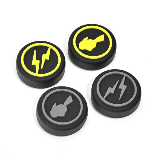 DLseegoswitchアナログスティック向けのカバーswitchジョイコン用のカバー親指グリップキャップシリコンコントロールキャップジョイコンスティックカバー可愛い滑り止め(4個セット)黄色い+…