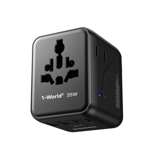 【最新改良型・より小さい!】MOMAX変換プラグPD35WGaN急速充電海外用7台同時充電3*USB-CPD&2*USB-AQC&2..