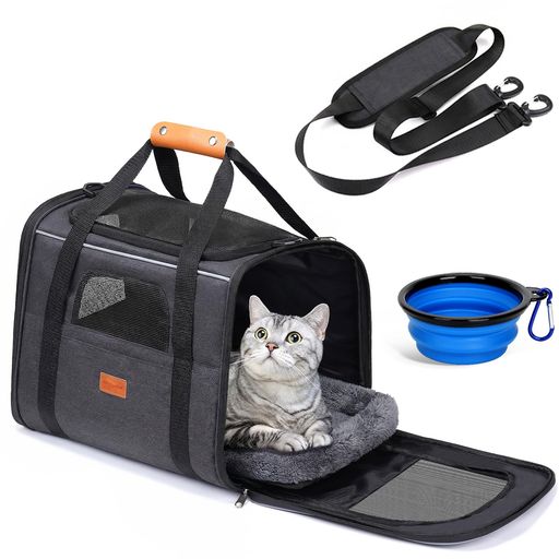 Morpilotペットキャリー猫きゃりーバッグ4wayショルダー中・大型猫・小型犬・うさぎ用リュック折りたたみ通気性臭気がない引っ掻き傷に強い車載/ドライブ/キャンピング/旅行/通院/災害避…