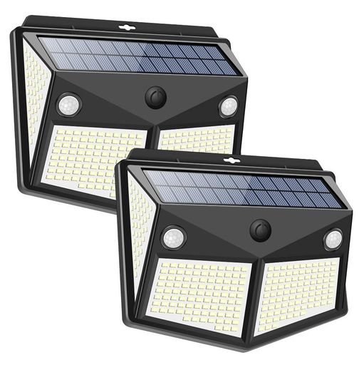 パティオ 晴れマーク【昇級版2つの人感センサー・4面発光・280LED】Lifeholderはお客様から様々な意見を聞いて、オリジナルなデザイン、高輝度ledチップが280個、四面に同時照射可能、3つの知能センサーモード、2センサー検知器のソーラーライトを開発しました。弊店の最新版だけでなく、市場ではLEDソーラーライトシリーズで機能と性能が最新バージョンです。発光効率の高い上に、4面発光で照明角度が300°、に達します。発熱が少なく、低赤外線・低UVで虫も集まりにくくなっています。センサー検知角度が160°になりましたので、ほとんどあらゆる角度から不審者を威嚇できます。 晴れマーク【人間的な3つの知能モード】様々な使用シーンに合わせて、センサーライトは常時点灯モード、DIMモード、センサモード3つの知能モードが搭載されます。3つのモードとも昼間と明るい場所では点灯しません。【明暗センサーモード】夜または暗くなると、自動的に弱い光で点灯しています。【DIMモード】夜や暗くなると、自動的に弱光点灯します。検知範囲以内には人や動物が来ると、自動的に高輝度点灯になって、動きがなくなると約15秒後弱い光で点灯状態に戻ります。
