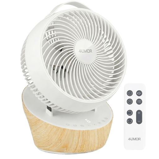 樂天商城 - 【節電対策に】4UMORサーキュレーターDCモーター扇風機静音冷房パワフルリモコン付き12段階風量首振りタイマー小型空気循環(ホワイト)