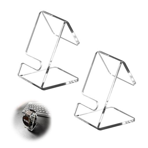 ADOFUN腕時計スタンドウォッチスタンドウォッチディスプレイブレスレットホルダーアクリル製ブレスレットホルダー透明ジュエリー展示用撮影小道具収納(2個)