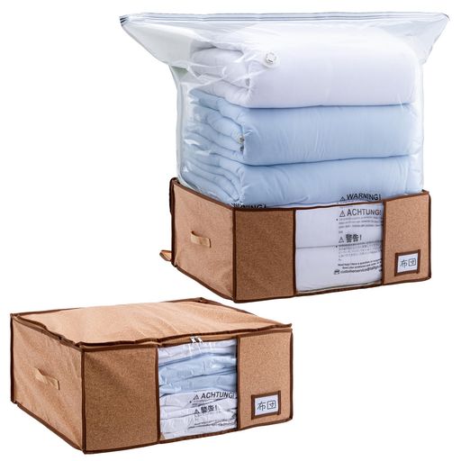 TAILI圧縮袋布団圧縮ボックス衣類収納ボックス大容量羽毛布団衣類ふとん折りたたみ式一体型ぬいぐるみ収納季節転換省スペース繰り返す利用可能掃除機対応カビダニ対策防塵防湿収納引…