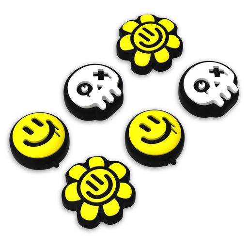 PlayVitalSwitch2(2025年モデル)対応親指グリップキャップ6個セット–スイッチ2対応かわいいシリコン製スティックカバーJoycon2用アナログスティック保護キャップ【ハッピー&グルーミースタイ…