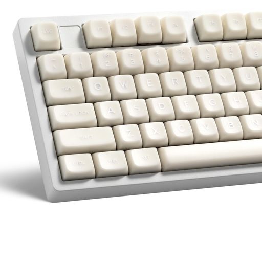 乐天商城 - XVXホワイトジェードキーキャップダブルショットPBT製MDAプロファイル132キーセットANSI配列MXスイッチ対応セラミック風キーキャップ-ホワイト