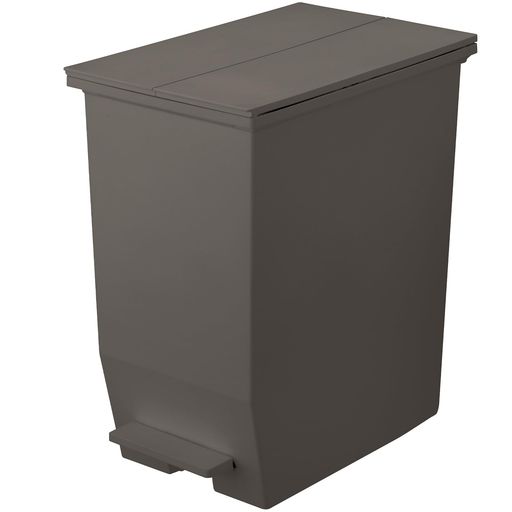 【サイズ】幅27x奥行42.5x高さ48cm【重量】1830g【材質】ポリプロピレン【容量】45L【生産国】日本 キッチンの棚下スペースにぴったり収まり、見た目もスマートなペダルダストボックス。 軽い力で踏むだけでフタが左右に開き、大きな動作なしでスムーズにゴミ捨て可能。 フタは開けたまま保持できるので、調理中やゴミ袋の交換にも便利です。 35Lと45Lは同じ高さ・奥行で揃えやすく、並べても空間に統一感が生まれます。