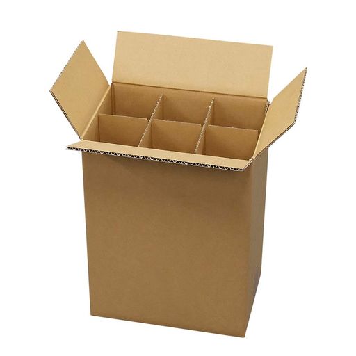 ボックスバンクワイン用ダンボール6本用宅配100サイズ10枚セット段ボール箱酒配送梱包保管FN01-0010-a2