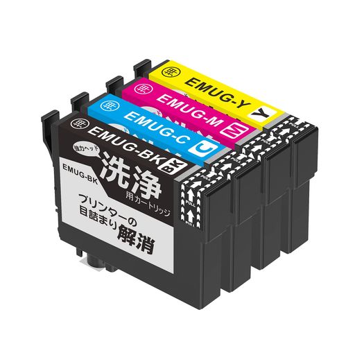 EdenzエプソンMUG-4CL(BK/C/M/Y)4色セット洗浄カートリッジプリンター目詰まり解消「説明書付き」EW-45..