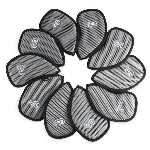 Anduxゴルフクラブヘッドカバーアイアン用メッシュダブル番号つけアイアンカバー番号刺繍10個/セットMT..