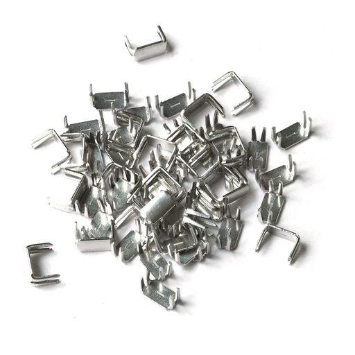 Y.K.Kファスナー用止め金具下止めパーツ50個入コイルファスナー用/4~5号対応ニッケルF2-227