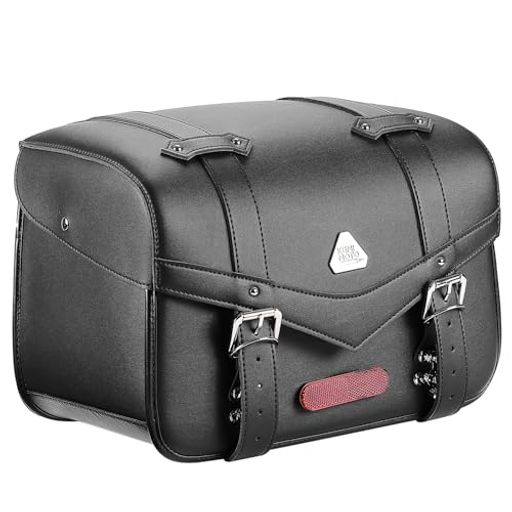 KEMIMOTOサイドバッグ25Lバイク用サドルバッグバック撥水対応小物収納取付簡単ブラックKM5431