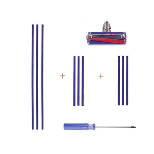 【TOUFEIYUAN】9個の柔らかいプラッシュストリップ互換性があるダイソン掃除機パーツV6V7V10V11掃除機用ソフトローラーヘッドの交換アクセサリーパーツお手入れローラー(ソフトローラーク…