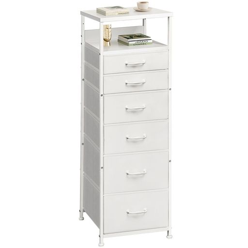 YeTomチェスト7段6杯タンス収納チェストスリム洋服タンスたんす箪笥衣類収納引き出し付きおしゃれ収納ケースおしゃれスリム脱衣所収納大容量天板付き40*30*113.5cm白い