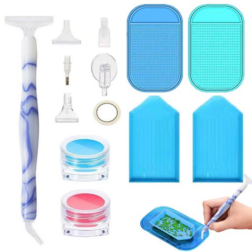 PAVIKEダイヤモンドアートペン5Dダイヤモンド塗装ペンダイヤモンドアート道具ペインティングクラフトツール、ダイヤモンド収納トレイ付..