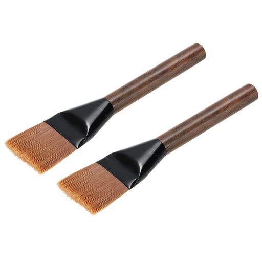 PATIKILギタークリーナーブラシ大サンダルウッドフラットヘッドギター弦クリーナーツール楽器用ダークブラウン2個