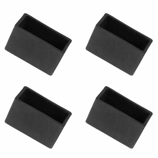 樂天商城 - METALLIXITY椅子脚エンドカバー40mmx20mm4個入り矩形PVC家具マット家具の足のキャップフロアプロテクタソファテーブルパティオチェアブラック