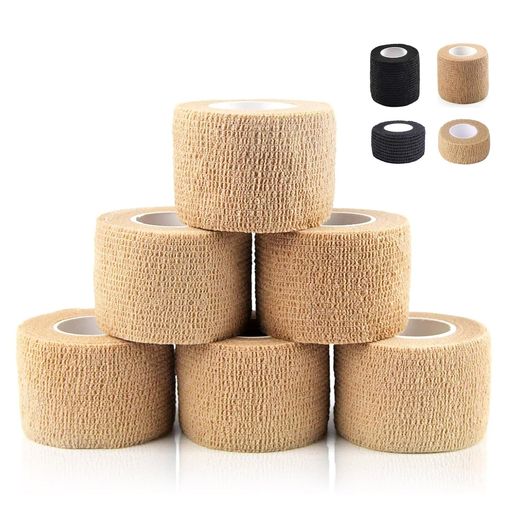包帯弾性包帯4スペック自着式通気性敏感肌対応スポーツ用家庭用弾性伸縮包帯アスレチックテープ多機能..