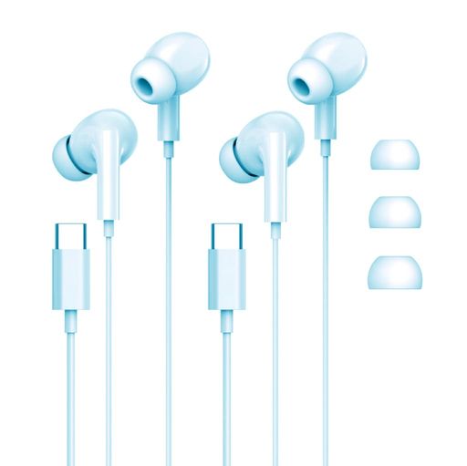 イヤホンタイプcイヤホン有線小型·軽量クリア通話リモコン付きtype-cHiFi人間工学に基づいた絡みに