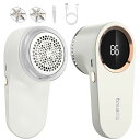 Omuachip【2025新登場】毛玉取り器電動6枚刃USB-C充電式毛玉クリーナー液晶ディスプレイ付吸引一体型毛玉カット器安全ロック付コンパクト軽量旅行用家庭用衣類/ソファ/毛布対応ブラック&ホ…