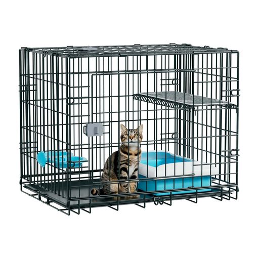 Ksmsem猫ケージ可折畳ペットケージ猫・犬・小動物用旅行&防災対応省スペース軽量丈夫な設計脱走防止簡単組み立て室内室外用掃除しやすい