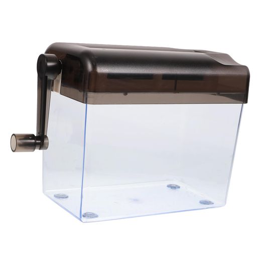 Abaodam手動シュレッダー卓上小型クロスカット家庭用オフィス用書類破棄に最適透明ダストボックス付き6.8x3.9x5.7インチ約508G