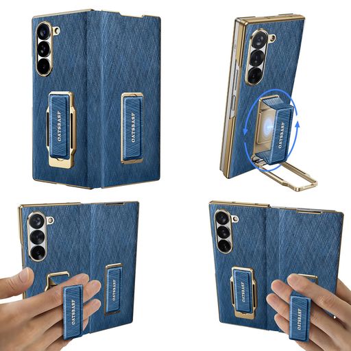 乐天商城 - NIFBANGSamsungGalaxyZFold7用のケースレザーフィンガーホルダー付きギャラクシーzfold7用のフリップケーススマホベルト付き金属/メタルスタンド薄型ギャラクシーZFold7用のカバー指紋防止