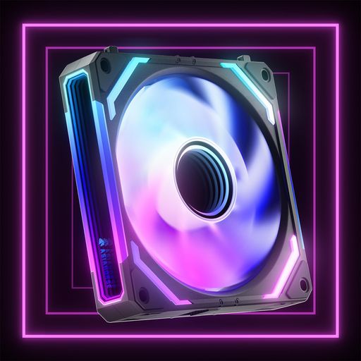 AsiaHorseCOSMIQARGBPCファン120MM1本正向(排気)[連結式​​][静音FDB軸受​]RGBケースファン4PinPWM5V3PinARGB