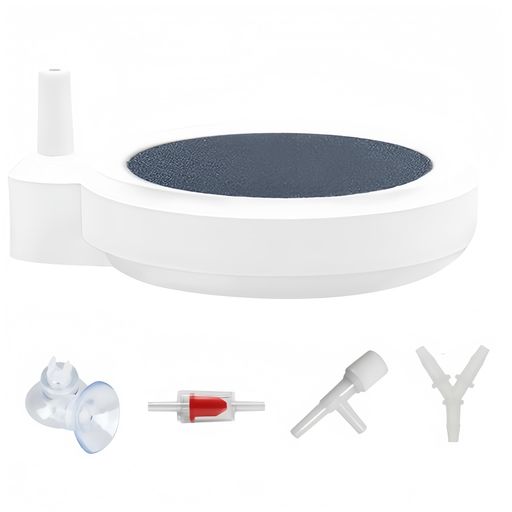 JYF.QUANYIエアーストーン丸形5cm/10cm/13cm水槽空気石エアーストーン水槽用水族館細かい泡熱帯魚金魚メダカ水槽飼育静音霧化魚タンクポンプ酸素補給シリコンチューブ(13cm)