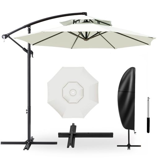 太陽 雨傘マーク【重要なお知らせ】:DFIXITガーデンパラソルには、直径3mのパラソル、十字架ベース、パラソルカバーが含まれていますが、水タンクは含まれていません。安定性を高めるために、水タンクベースの購入を推奨します。水タンクは別途購入...