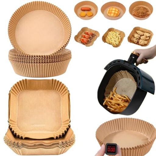 ノンフライヤーシート16cmエアフライヤー用紙使い捨て丸型四角型100枚/200枚クッキングシート230°C耐熱..