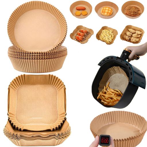 ノンフライヤーシート16cmエアフライヤー用紙使い捨て丸型四角型100枚/200枚クッキングシート230°C耐熱..