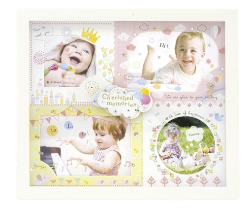 キシマKishimaアミカフォトフレームインテリアフレームベビーフレームおしゃれPinkピンク0ヶ月~36ヶ月..