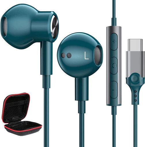 タイプ c イヤホン 有線 マイク付き DACチップ内蔵 HiFi音質 USB Type C イヤフォン 磁気 対応iPhone 17 16 15/iPad Pro Air 4 5 10世代 A16/Macbook/Galaxy S25