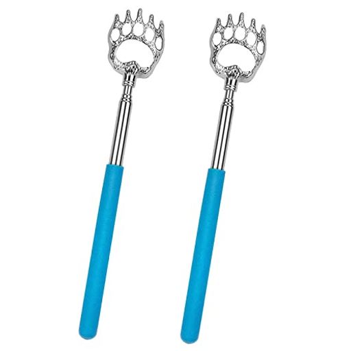 サムコス孫の手まごの手2枚入り伸縮自在背中掻きブラシ携帯にも便利ステンレス製かゆいところに手が届く(ブルー)