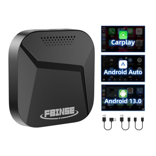 FBINSECarPlayAIBox最新Android13.0搭載CarPlayワイヤレスカーテレビメイト動画再生|高速4GLTEGPSナビWiFiホットスポットディスプレイ簡単インストール大容量4+64GB