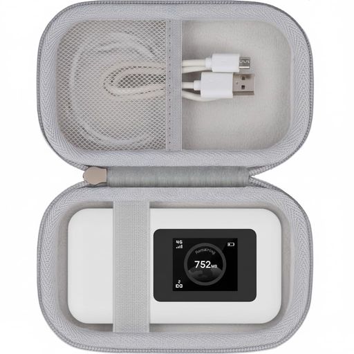 Khanka 収納ケース 互換品 PREMIUM CHARGE プレミアムチャージWiFi U20P/U20 100GB,グレー(ケースのみ)