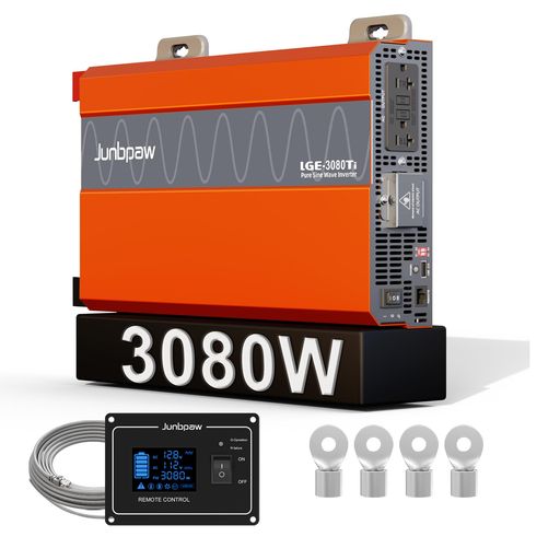 純正弦波インバーター12VDCから100V110VAC変換リモートモニターコントローラー付き5V2.1AUSBポート搭載..