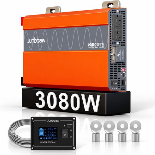 【3080W連続出力・最大9000W瞬間出力|DC12V右向き矢印AC100V/110V 純正弦波インバーター】 3080Wの連続出力と最大9000Wの瞬間出力に対応し、最大93%の高変換効率を実現。DC12Vバッテリーから家庭用AC100V/110Vへ安定した純正弦波を供給します。キャンピングカー、車中泊、トラック、ソーラー・オフグリッドシステム、防災・停電対策、非常用電源など幅広い用途に適しています。 【100V/110V・50Hz/60Hz切替対応|日本国内のさまざまな電源環境に対応】 出力電圧はAC100V/110V、周波数は50Hz/60Hzの切替に対応。東日本・西日本を問わず使用環境に合わせて設定できます。車中泊、キャンピングカー、DIY電源システム、ソーラー蓄電システムなど、多様な電源環境に柔軟に対応する12V純正弦波インバーターです。 【高耐久設計|高品質固体コンデンサ採用】 高温・高負荷環境でも安定した動作を支える高品質な固体コンデンサを採用。温度変化による性能低下を抑え、長時間使用時の安定性と耐久性を向上させています。