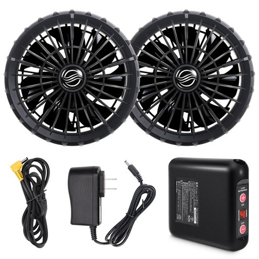 [NQG]【熱中症対策の必需品】作業服用ファンバッテリーセット安定した強風日本製ブラシレスモーター採..