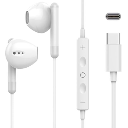 【2025最新型】EikokiwaタイプCイヤホン有線USBCイヤホンHiFiクリア通話iphone15/16対応マイクリモコン付き快適な装着感人間工学絡み防止遅延なし重低音カナル型小型軽量