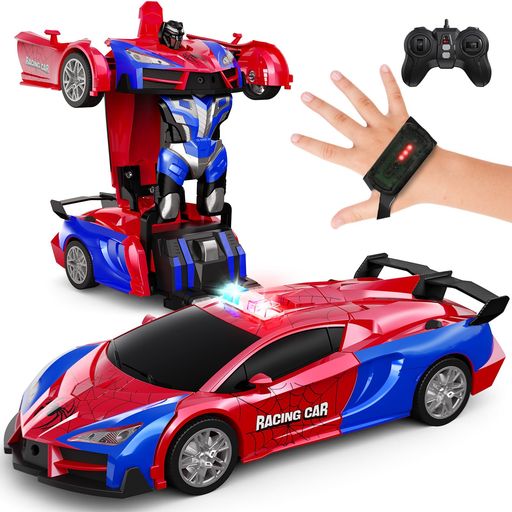 Rakuten - Tecnockラジコンカー子供向けロボットおもちゃ変形ジェスチャー制御おもちゃ車360°回転誕生日プレゼント男の子