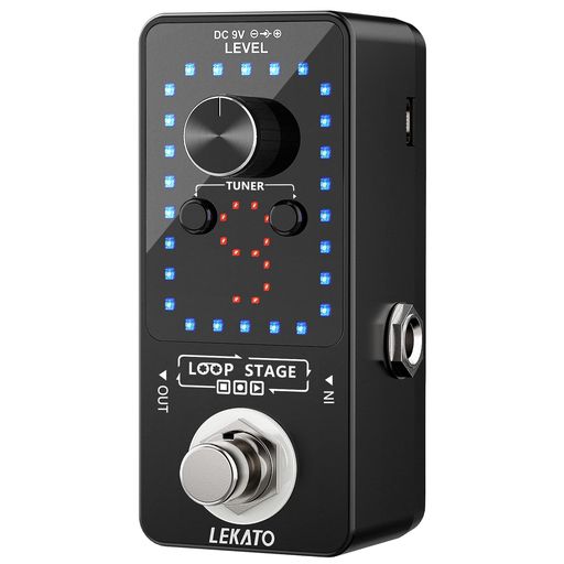 ルーパー エフェクター ペダル 9ループ チューナー機能が付き ギターエフェクト40...